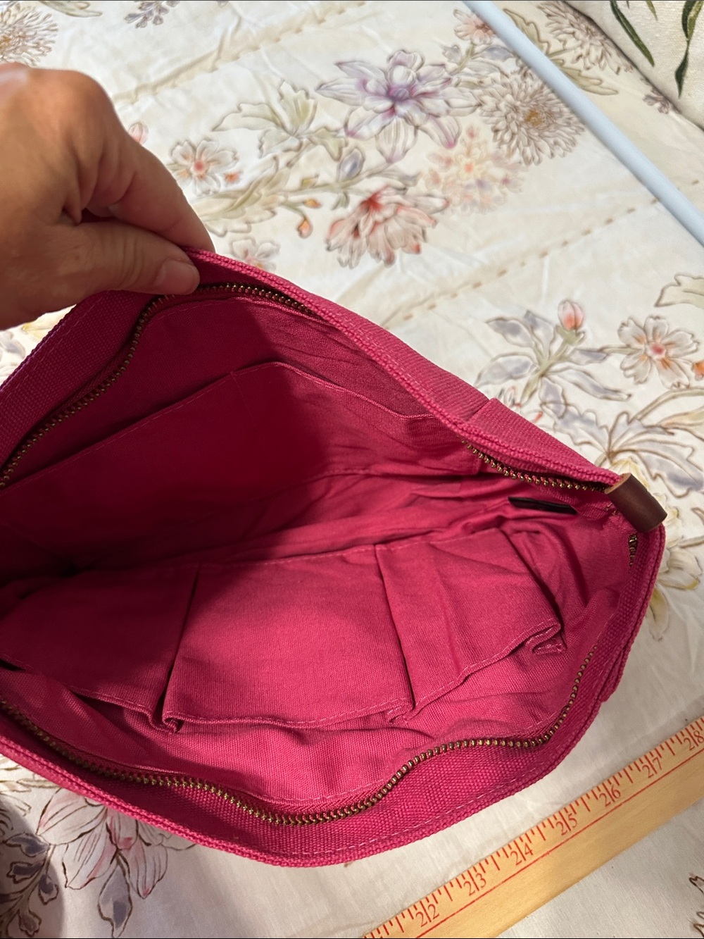 Portland Leather Cognac Pebbled Shoulder Bag - Picture 4 of 11